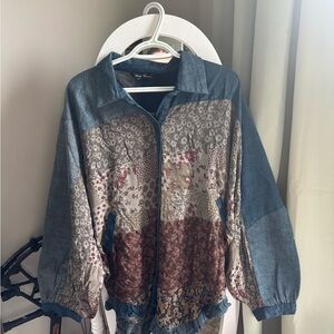 Patchwork Floral Bomber Jacket